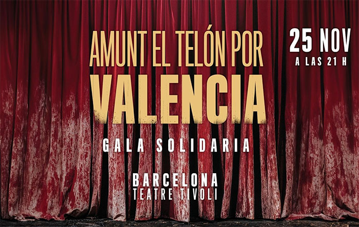 Las artes escénicas se unen en la gala solidaria “Amunt el Telón por Valencia”